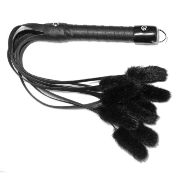 23 Mink tipped and leather flogger